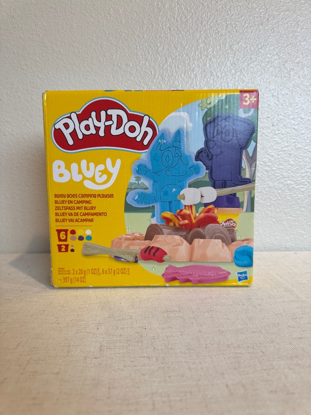 Play-Doh Bluey Camping Playset — Blue Creative Dough Kit *no mat*